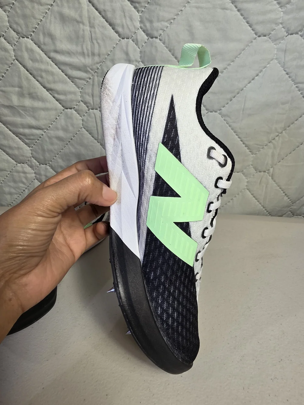New Balance FuelCell Flite-D Mens Size 6.5 Black White Green